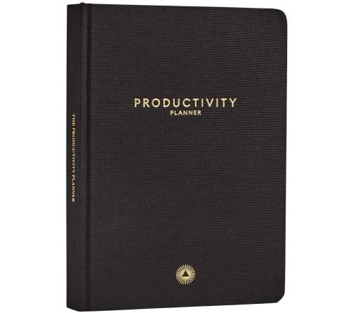 Intelligent Change - 3-Month Productivity Planner, Productivity Tools for Time-Management and Mindfulness, Daily To-Do List, A5 Undated Quarterly Planner, Beige (Black)