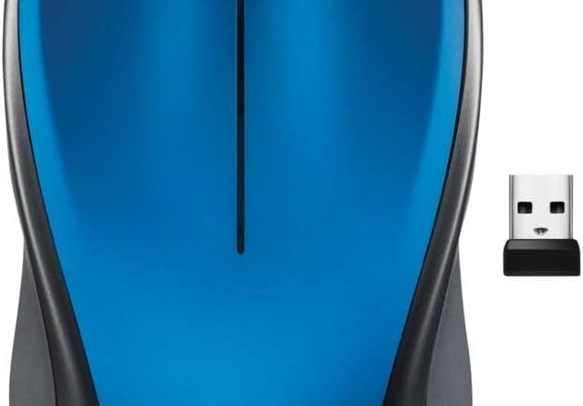 Logitech M317 Wireless Mouse, 2.4 GHz with USB Receiver, 1000 DPI Optical Tracking, 12 Month Battery, Compatible with PC, Mac, Laptop, Chromebook - Blue