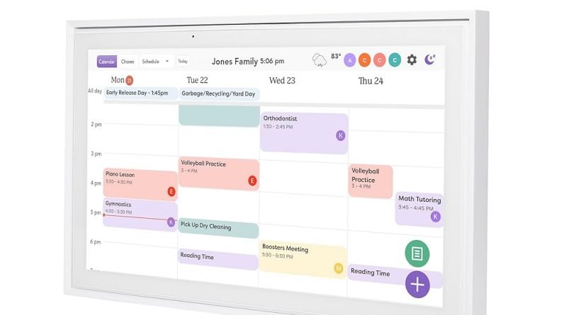 Skylight Calendar: 15 inch Digital Calendar & Chore Chart, Smart Touchscreen Interactive Display for Family Schedules - Wall Mount Included